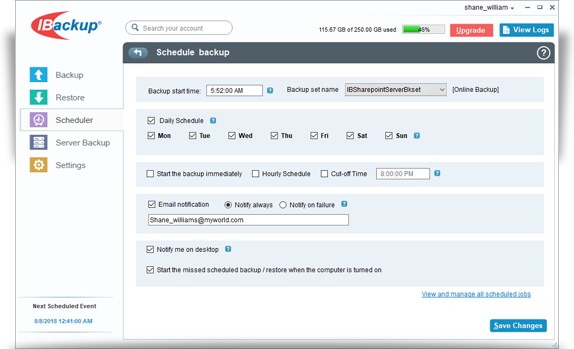 acronis sharepoint backup