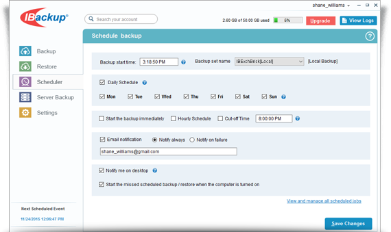 sql backup schedule