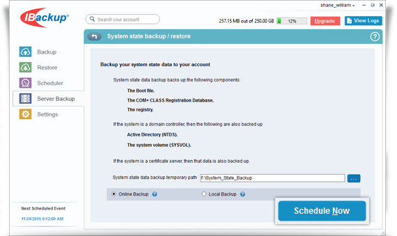 schedule server 2003 backup batch file